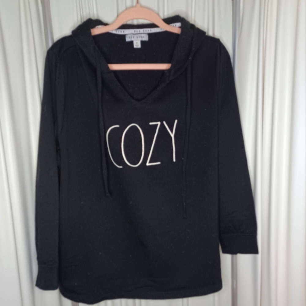 Rae Dunn Cozy Sweatshirt Hoodie black 2X